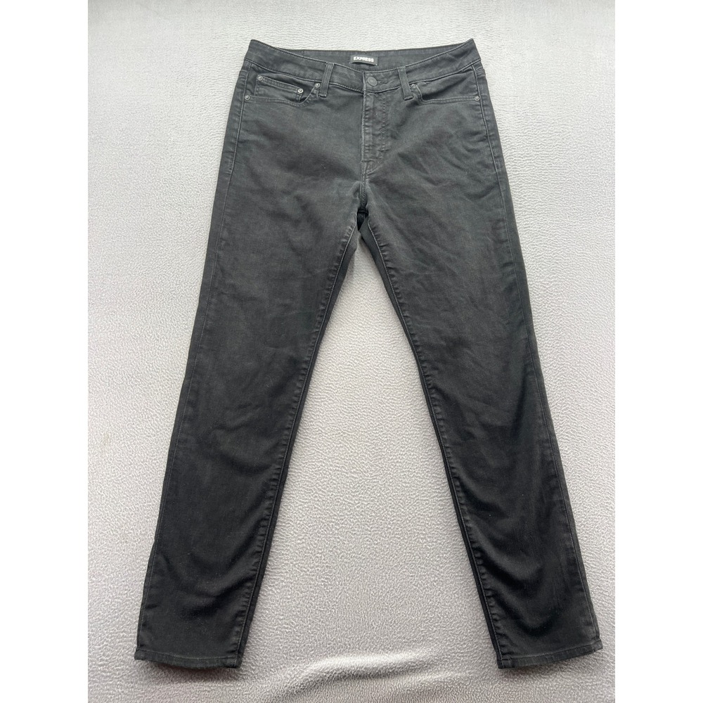 Express Jeans Men's 32x32 Black Hyper Stretch Athletic Slim Fit Black Jeans